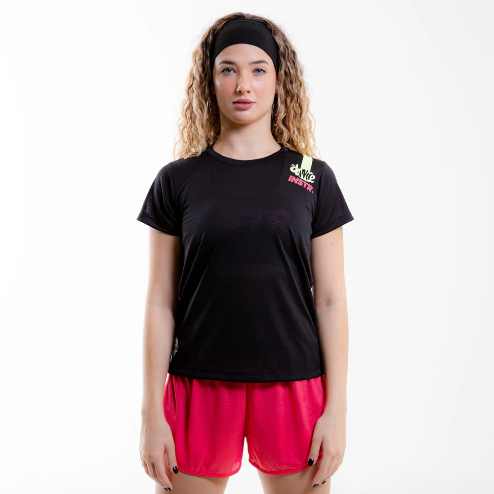CAMISETA LISTRA FITDANCE INSTRUCTOR PRETO EST AMARELO - Image 12