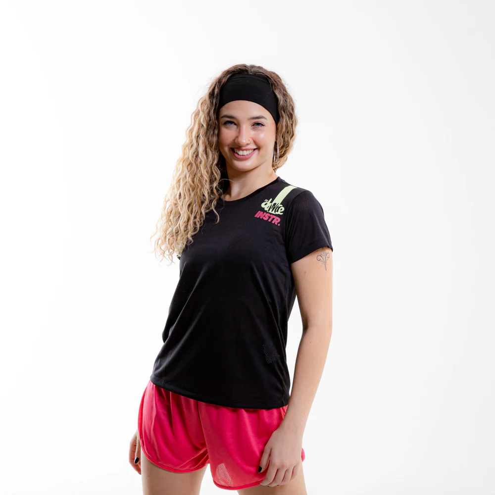 CAMISETA LISTRA FITDANCE INSTRUCTOR PRETO EST AMARELO - Image 7