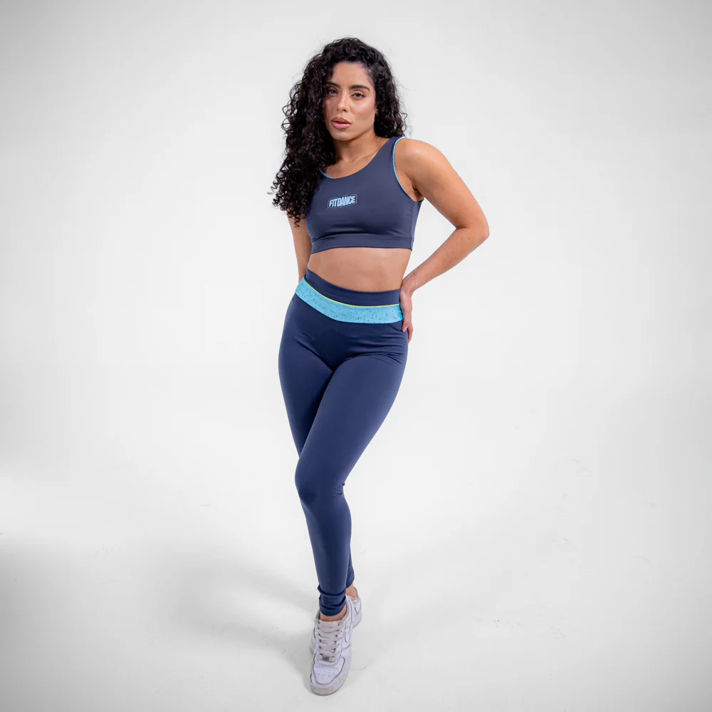 LEGGING FAIXA CINTURA FITDANCE AZUL - Image 7