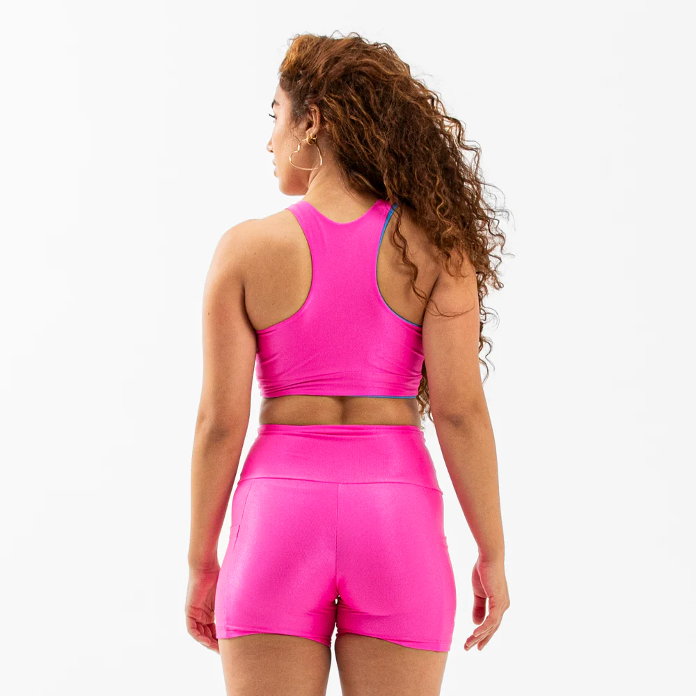 TOP DUPLA FACE FITDANCE CHROMA ROSA AZUL - Image 4